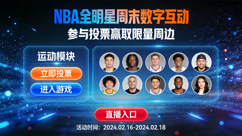 NBA全明星周末数字营销活动线上互动界面